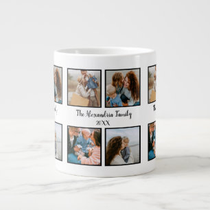 Personlig-familj 4, fotosamlingsmall jumbo mugg