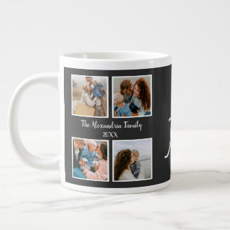 Personlig-familj 4, fotosamlingsmall jumbo mugg