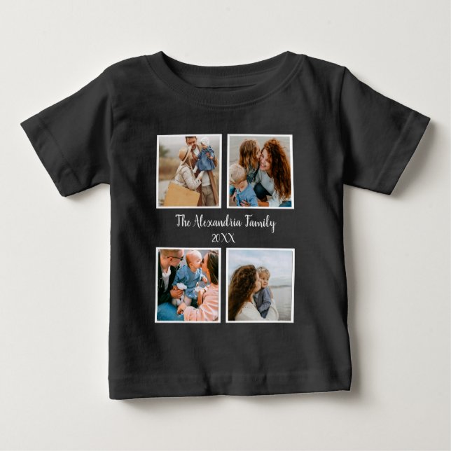 Personlig-familj 4, fotosamlingsmall t shirt (Framsida)
