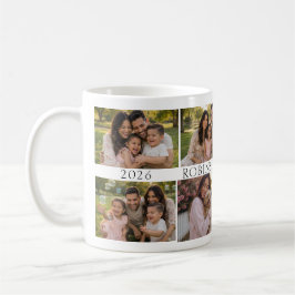 Personlig familj 8 fotokollage | Anpassad Kaffemugg