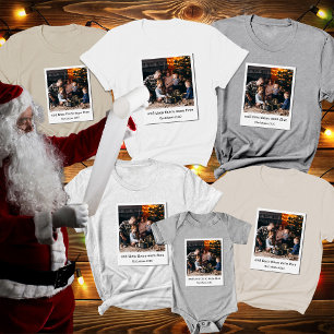 Personlig Familj Bild Coola Vintage jul T Shirt