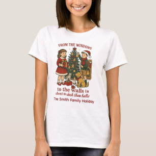 Personlig Familj Namn Dekk julen T Shirt