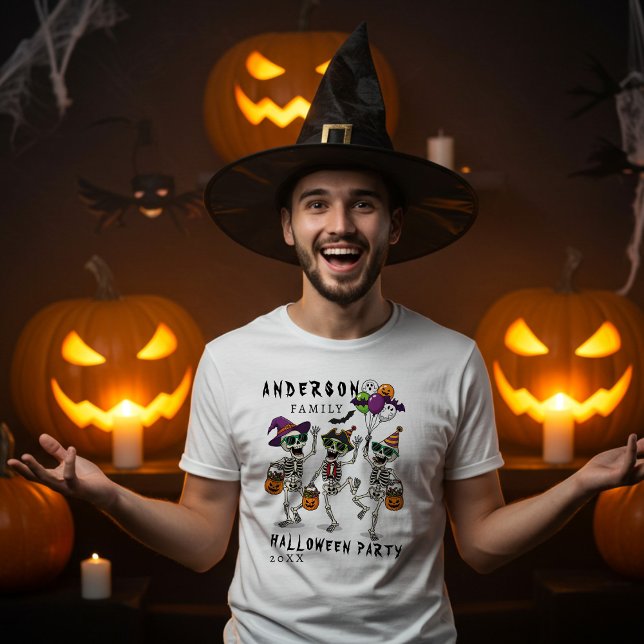 Personlig Familj Namn Halloween fest T Shirt (Skapare uppladdad)