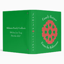Personlig familj present kokbok binder