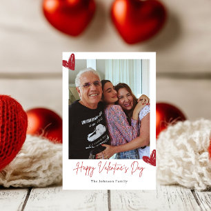 Personlig familj Valentin foto kort