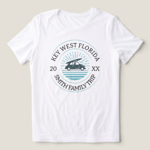 Personlig Familje Semester Strand Familjenamn T Shirt