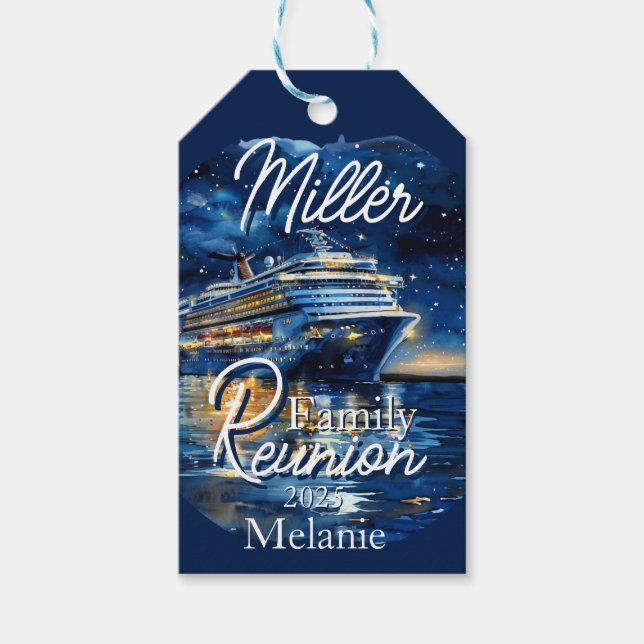 Personlig familjeåterförening på kryssningsfartyg presentetikett (Framsidan)