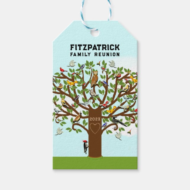 Personlig Familjeåterträff Presentetikett (Framsidan)