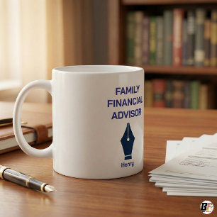 Personlig familjeekonomisk rådgivare kaffe kaffemugg