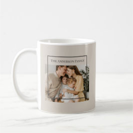 Personlig familjefoto | Anpassat familjenamn Kaffemugg