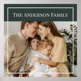 Personlig Familjefoto | Anpassat Familjenamn Poster