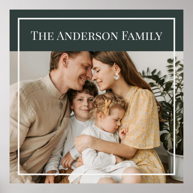 Personlig Familjefoto | Anpassat Familjenamn Poster (Framsidan)