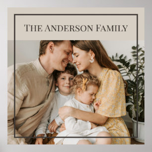 Personlig Familjefoto   Anpassat Familjenamn Poster