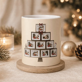 Personlig familjefoto julgransmugg kaffemugg
