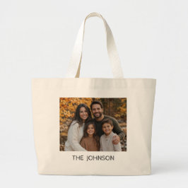 Personlig familjefoto Namn Totebag Jumbo Tygkasse