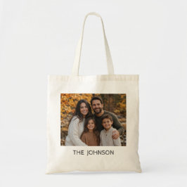 Personlig familjefoto Namn Totebag Tygkasse