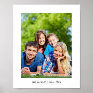 Personlig familjefoto och namntryck poster