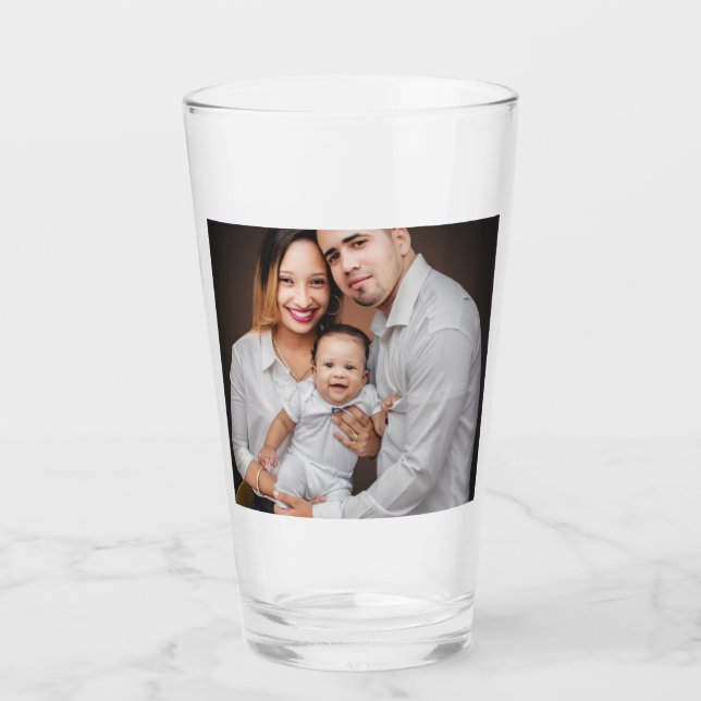 Personlig familjefoto specialdesign glaskopp (Framsida)