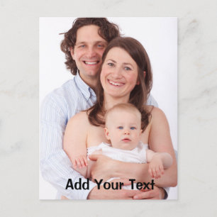 Personlig familjefoto specialdesign vykort