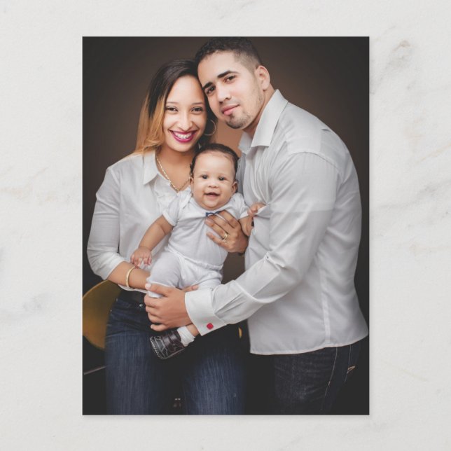 Personlig familjefoto specialdesign vykort (Framsida)