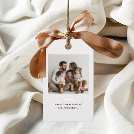 Personlig Familjefoto tackgivningsdag Presentetikett