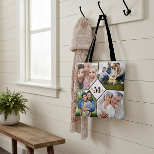 Personlig familjefoto toteväska tygkasse