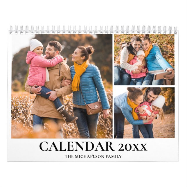 Personlig familjefotocollage kalender (Omslag)
