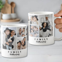 Personlig familjefotocollage med namn