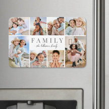 Personlig familjefotocollage med namn