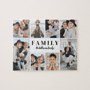 Personlig familjefotokollage pussel