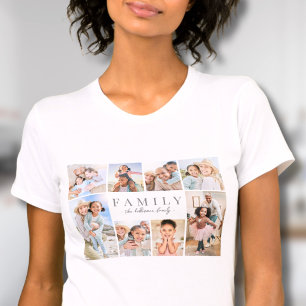 Personlig familjefotokollage t shirt