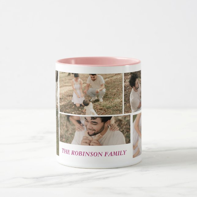 Personlig familjefotomugg mugg (Center)