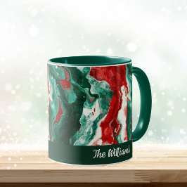 Personlig Familjejulen Mugg - Marble Design