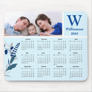 Personlig familjekalender med foton 2018 musmatta