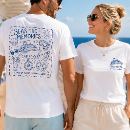 Personlig Familjekryssningsferie Doodle T Shirt