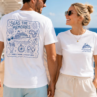 Personlig Familjekryssningsferie Doodle T Shirt