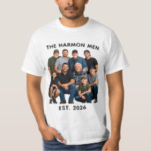 Personlig familjemän foto, namn & år anpassad