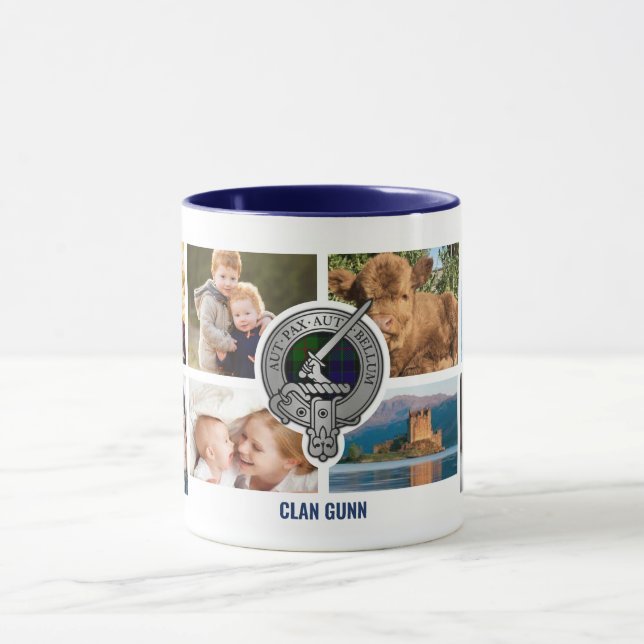 Personlig familjemugg för Clan Gunn Mugg (Center)
