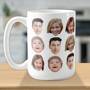 Personlig familjemugg med 4 foton Söt kaffemugg