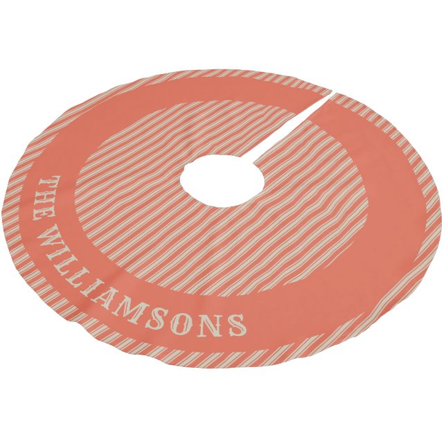 personlig-familjen namn julgran-kjolen julgransmatta borstad polyester (Vinklad)