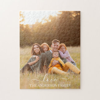 Personlig familjenamn Foto minne Pussel