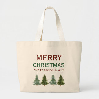Personlig familjenamn God Jul Jumbo Tygkasse