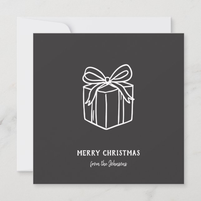 Personlig Familjenamn God Jul-present Kort (Framsida)