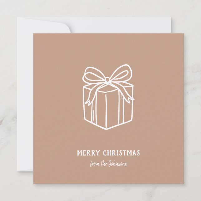 Personlig Familjenamn God Jul-present Kort (Framsida)