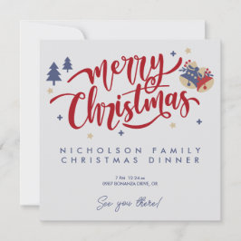 Personlig-familjens jul med foto inbjudningar