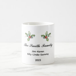 Personlig Familjens julnyckel Kaffemugg