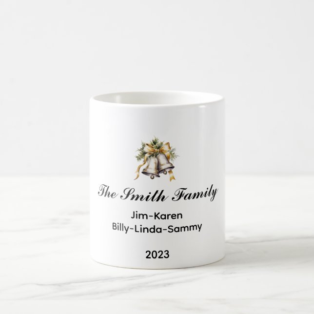 Personlig Familjens julnyckel Kaffemugg (Center)