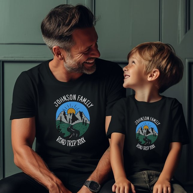 Personlig Familjeresa T Shirt (Matching family vacation shirts)
