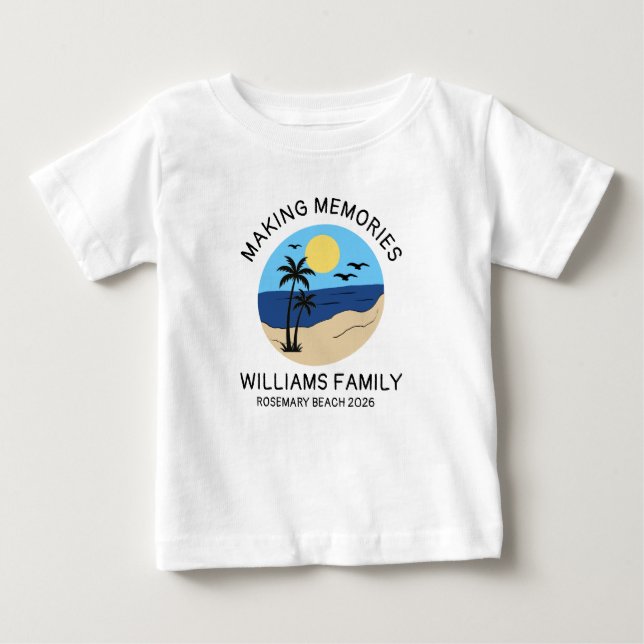 Personlig familjesemester herrbas T-shirt (Framsida)