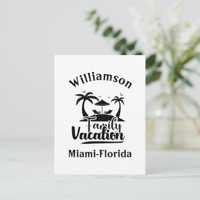 Personlig familjesemester vykort (Stående Fram)